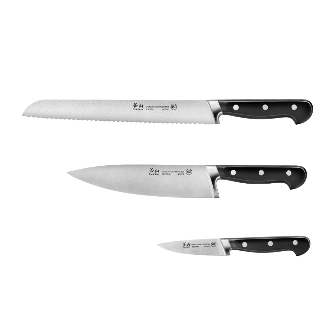Cangshan TV2 Series Essential Kitchen Knives Bundle