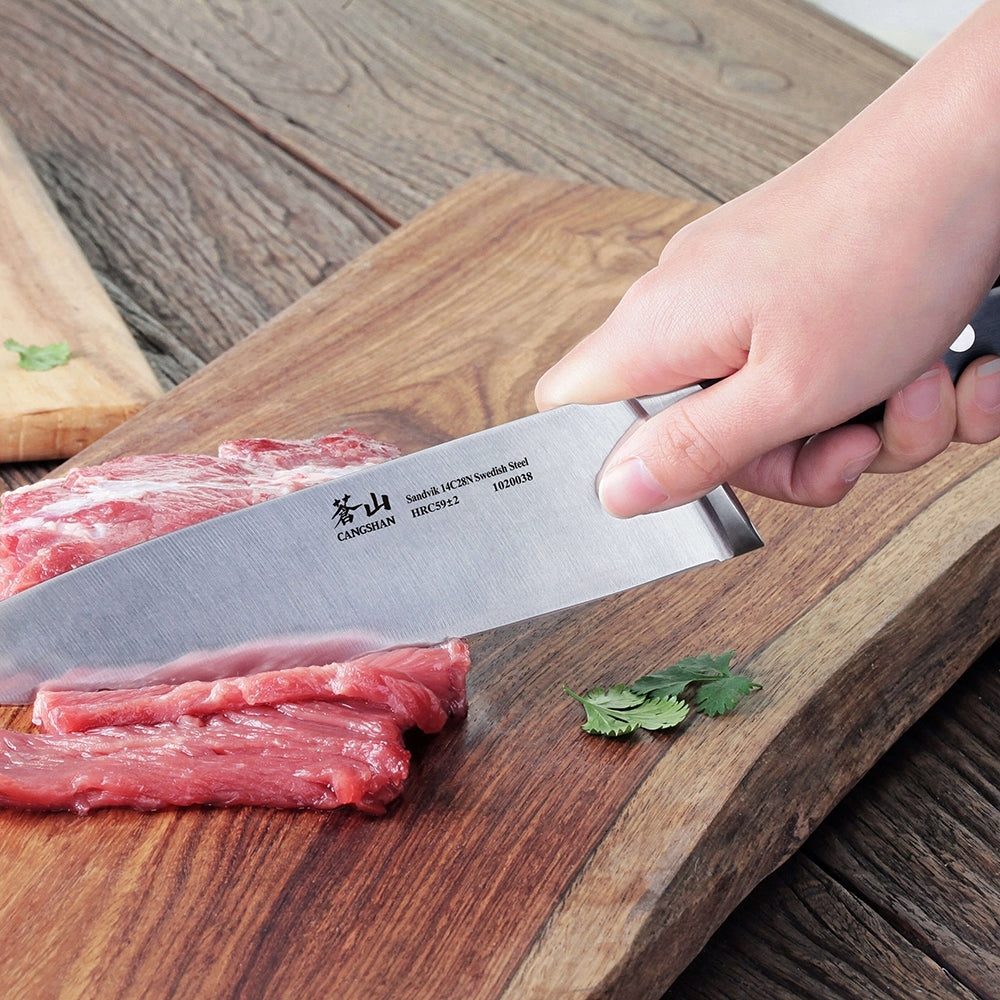 Cangshan TV2 Series 1020038 Swedish Sandvik 14C28N Steel Forged 20 cm Cook's Knife - Cangshan Cutlery Australia