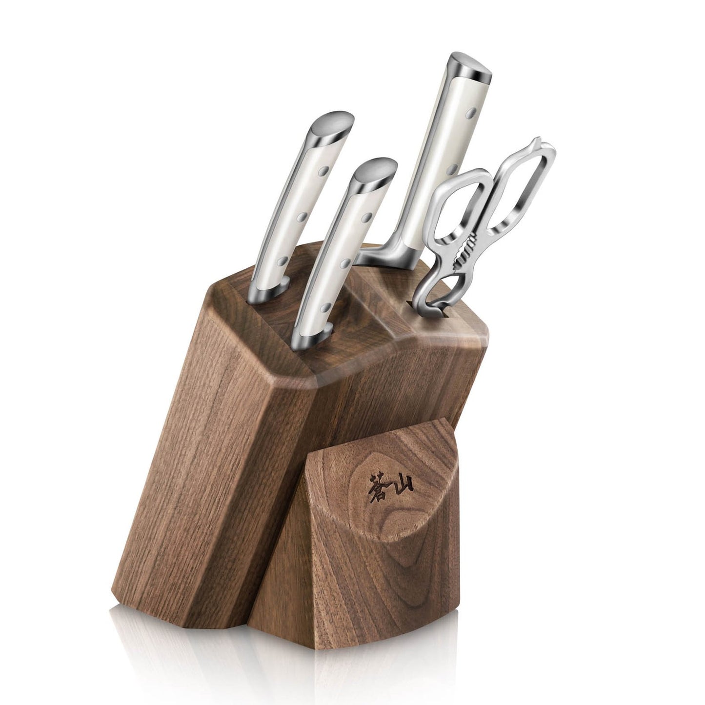 Cangshan S1 Series German Steel Forged 5-Piece Starter Knife Block Set, Walnut