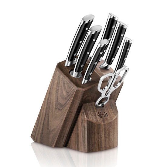 Cangshan TS Series 1020878 Swedish Sandvik 14C28N Steel Forged 8-Piece Knife Block Set, Walnut - Cangshan Cutlery Australia