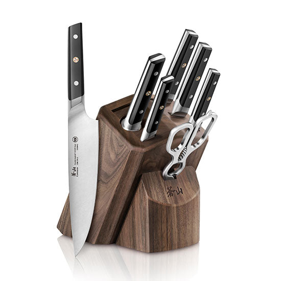 Cangshan TC Series 1021219 Swedish Sandvik 14C28N Steel Forged 8-Piece Knife Block Set, Walnut - Cangshan Cutlery Australia