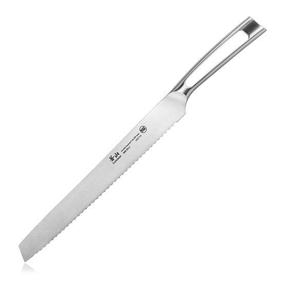 Cangshan TN1 Series Swedish Sandvik 14C28N Steel Forged 26 cm Bread Knife And Wood Sheath Set - Cangshan Cutlery Australia