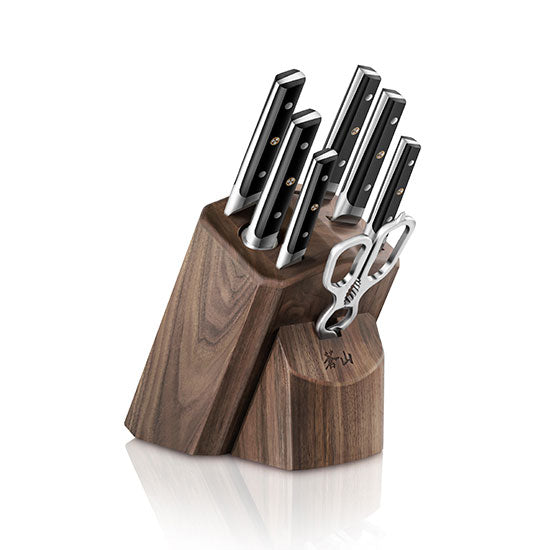 Cangshan TC Series 1021219 Swedish Sandvik 14C28N Steel Forged 8-Piece Knife Block Set, Walnut - Cangshan Cutlery Australia