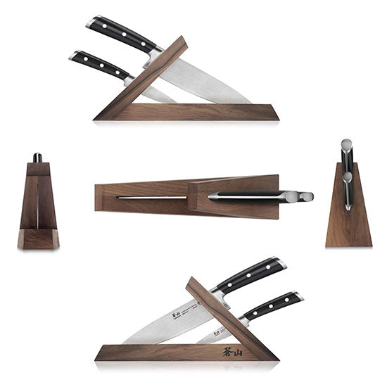 Cangshan TS Series 1021417 Swedish Sandvik 14C28N Steel Forged 3-Piece TAI Knife Block Set, Walnut - Cangshan Cutlery Australia