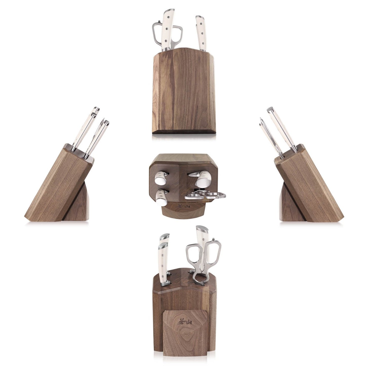 Cangshan S1 Series German Steel Forged 5-Piece Starter Knife Block Set, Walnut