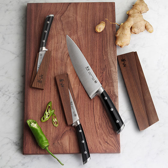 Cangshan TS Series Swedish Sandvik 14C28N Steel Forged 3-Piece Starter Knife Set With Wood Sheaths - Cangshan Cutlery Australia