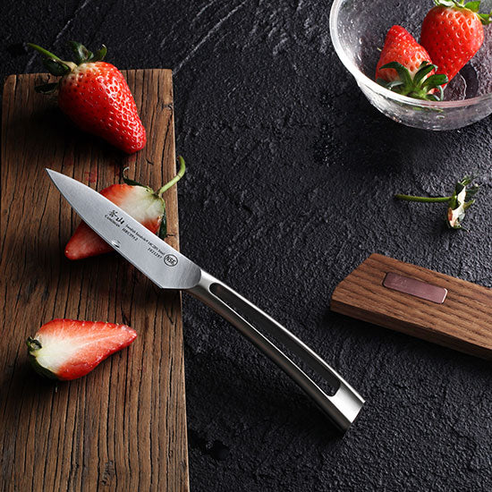 Cangshan TN1 Series Swedish Sandvik 14C28N Steel Forged 9 cm Paring Knife And Wood Sheath Set - Cangshan Cutlery Australia