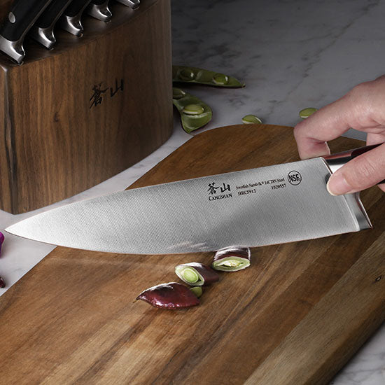 Cangshan TS Series Swedish Sandvik 14C28N Steel Forged 20 cm Cook's Knife And Wood Sheath Set - Cangshan Cutlery Australia