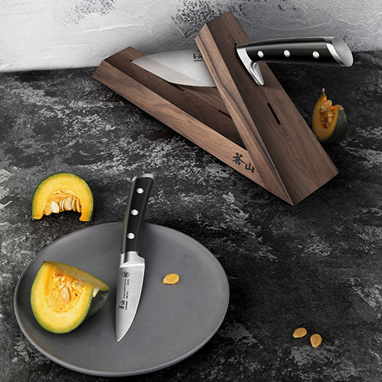 Cangshan TS Series 1021417 Swedish Sandvik 14C28N Steel Forged 3-Piece TAI Knife Block Set, Walnut - Cangshan Cutlery Australia