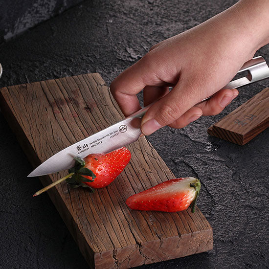 Cangshan TN1 Series Swedish Sandvik 14C28N Steel Forged 9 cm Paring Knife And Wood Sheath Set - Cangshan Cutlery Australia