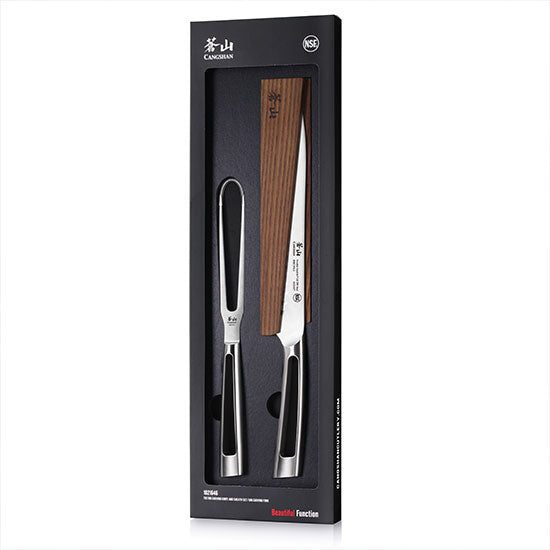 Cangshan TN1 Series 1021646 Swedish Sandvik 14C28N Steel Forged 2-Piece Carving Set - Cangshan Cutlery Australia