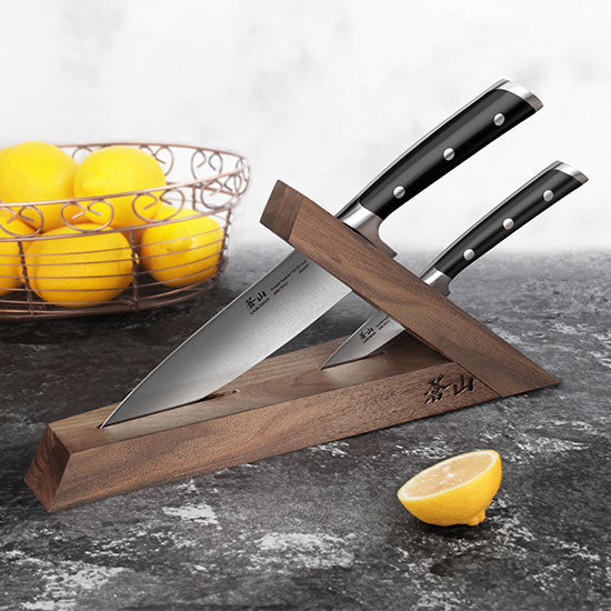 Cangshan TS Series 1021417 Swedish Sandvik 14C28N Steel Forged 3-Piece TAI Knife Block Set, Walnut - Cangshan Cutlery Australia