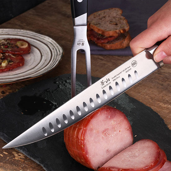 Cangshan TV2 Series 1022728 Swedish Sandvik 14C28N Steel Forged 2-Piece Carving Set - Cangshan Cutlery Australia