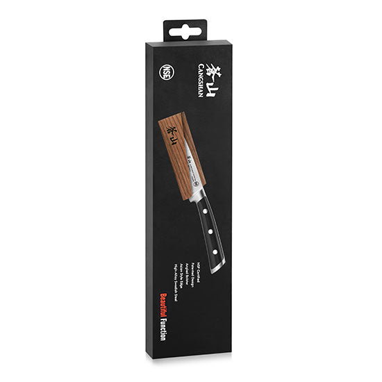 Cangshan TS Series 1020601 Swedish Sandvik 14C28N Steel Forged 9 cm Paring Knife And Wood Sheath Set - Cangshan Cutlery Australia