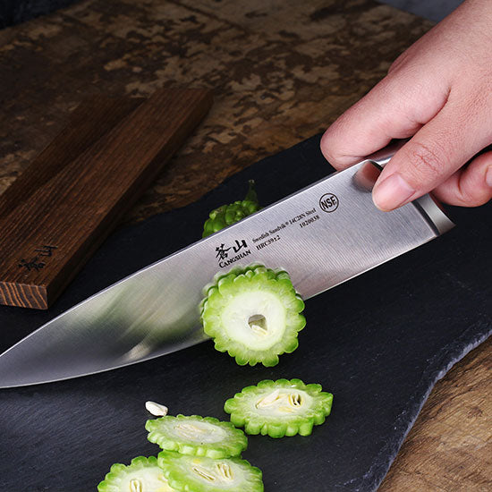 Cangshan TV2 Series Swedish Sandvik 14C28N Steel Forged 3-Piece Starter Knife Set With Wood Sheaths - Cangshan Cutlery Australia