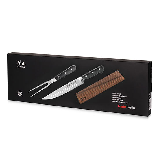 Cangshan TV2 Series 1022728 Swedish Sandvik 14C28N Steel Forged 2-Piece Carving Set - Cangshan Cutlery Australia