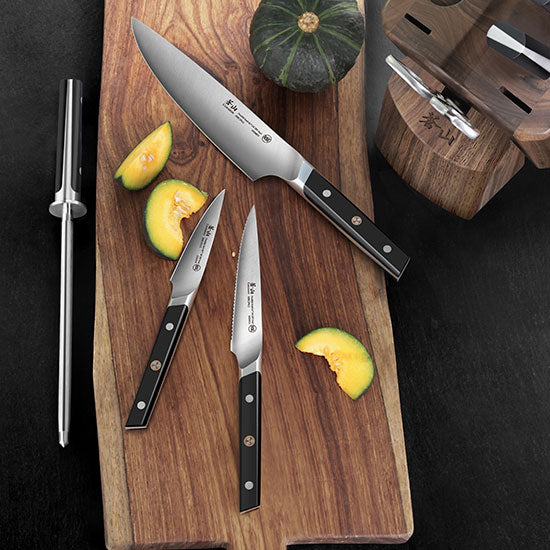 Cangshan TC Series 1021219 Swedish Sandvik 14C28N Steel Forged 8-Piece Knife Block Set, Walnut - Cangshan Cutlery Australia