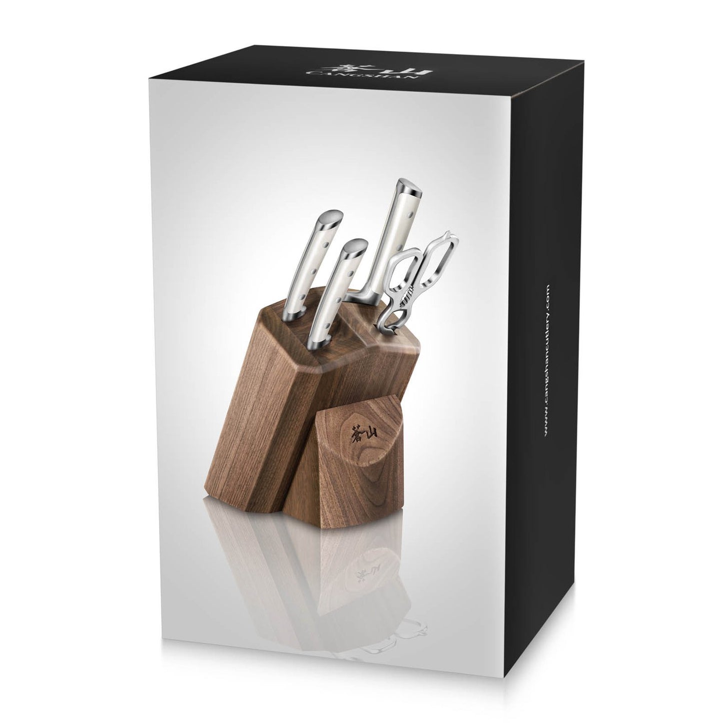 Cangshan S1 Series German Steel Forged 5-Piece Starter Knife Block Set, Walnut