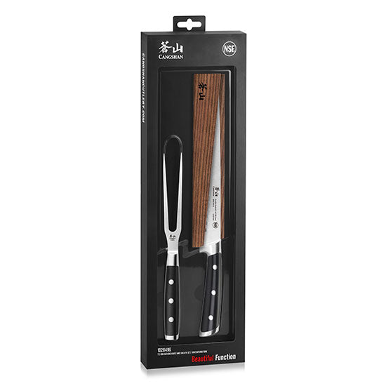 Cangshan TS Series 1020496 Swedish Sandvik 14C28N Steel Forged 2-Piece Carving Set - Cangshan Cutlery Australia
