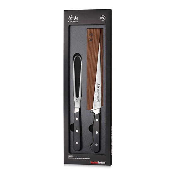 Cangshan TV2 Series 1022728 Swedish Sandvik 14C28N Steel Forged 2-Piece Carving Set - Cangshan Cutlery Australia