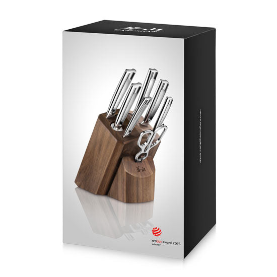 Cangshan TN1 Series 1021950 Swedish Sandvik 14C28N Steel Forged 8-Piece Knife Block Set, Walnut - Cangshan Cutlery Australia