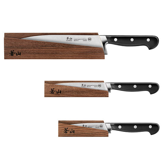 Cangshan TV2 Series Swedish Sandvik 14C28N Steel Forged 3-Piece Starter Knife Set With Wood Sheaths - Cangshan Cutlery Australia