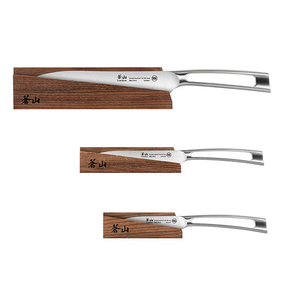 Cangshan TN1 Series Swedish Sandvik 14C28N Steel Forged 3-Piece Starter Knife Set With Wood Sheaths - Cangshan Cutlery Australia