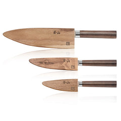 Cangshan J Series 61932 Japan VG-10 Steel 3-Piece Starter Knife Set with Walnut Wood Sheath